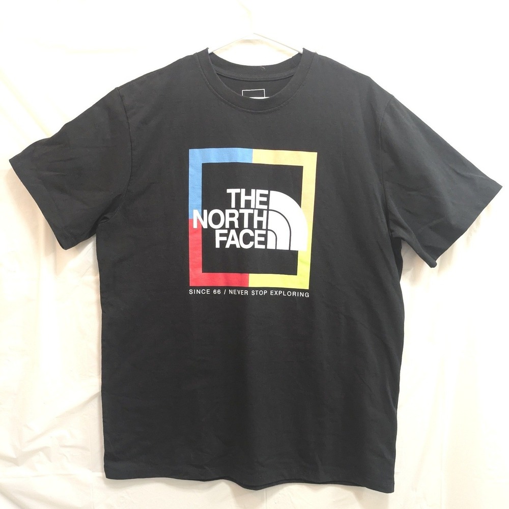 The North Face Mens XL Black Graphic T Shirt‎ Since 66 Never Stop Exploring Tee